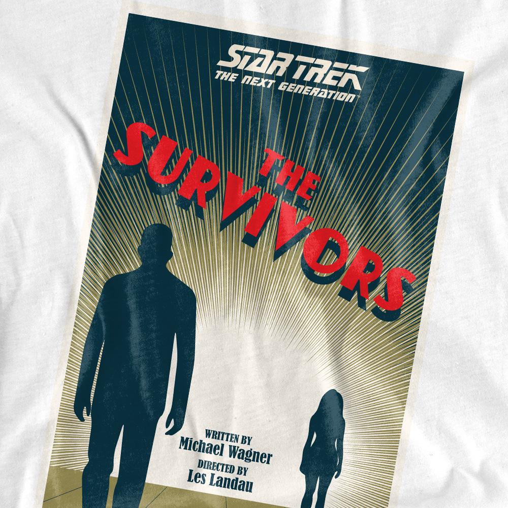 White - Pack Shot - Star Trek Unisex Adult The Next Generation Season 3 Episode 3 T-Shirt