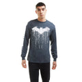 Grey - Side - Batman Mens Paint Marl Long-Sleeved T-Shirt