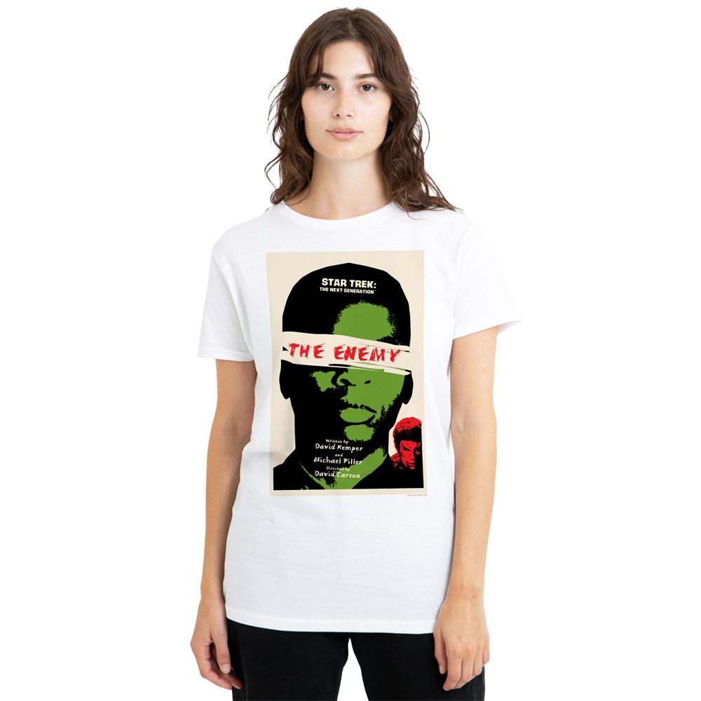 White - Side - Star Trek Unisex Adult The Next Generation Season 3 Episode 7 T-Shirt