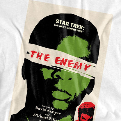 White - Pack Shot - Star Trek Unisex Adult The Next Generation Season 3 Episode 7 T-Shirt
