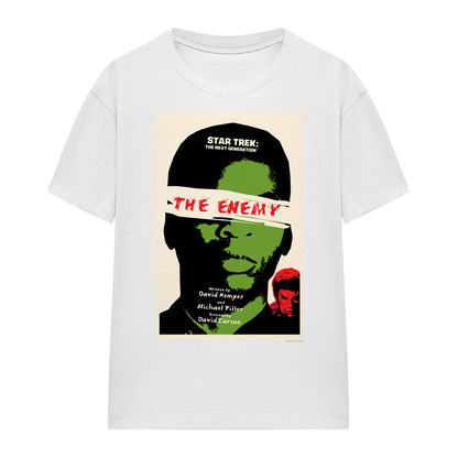 White - Front - Star Trek Unisex Adult The Next Generation Season 3 Episode 7 T-Shirt