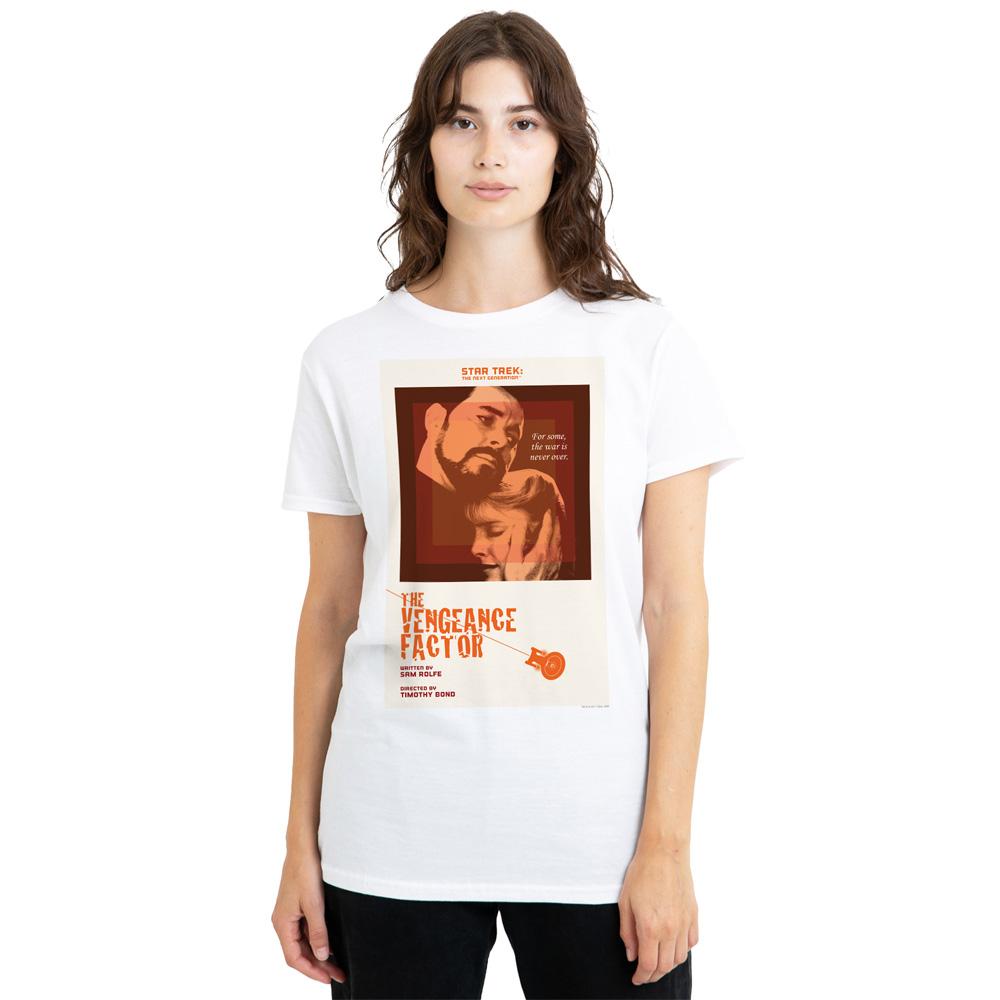 White - Side - Star Trek Unisex Adult The Next Generation Season 3 Episode 9 T-Shirt