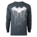 Grey - Front - Batman Mens Paint Marl Long-Sleeved T-Shirt