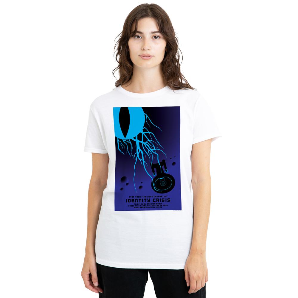 White - Side - Star Trek Unisex Adult The Next Generation Season 4 Episode 18 T-Shirt