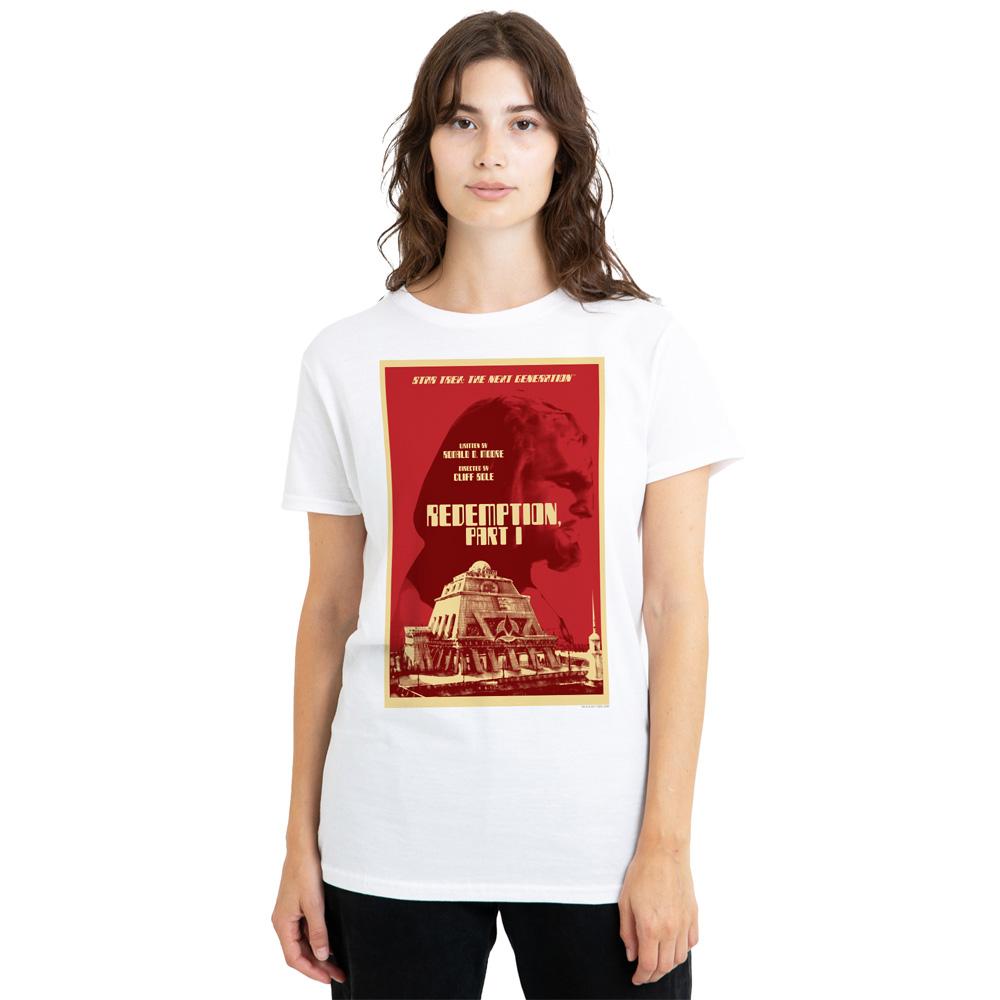 White - Side - Star Trek Unisex Adult The Next Generation Season 4 Episode 26 T-Shirt