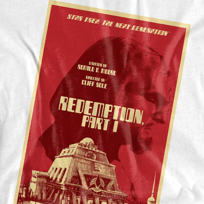 White - Pack Shot - Star Trek Unisex Adult The Next Generation Season 4 Episode 26 T-Shirt