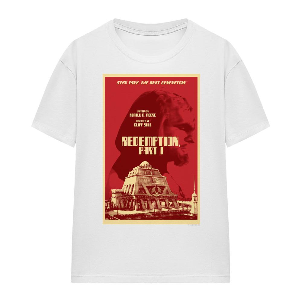 White - Front - Star Trek Unisex Adult The Next Generation Season 4 Episode 26 T-Shirt