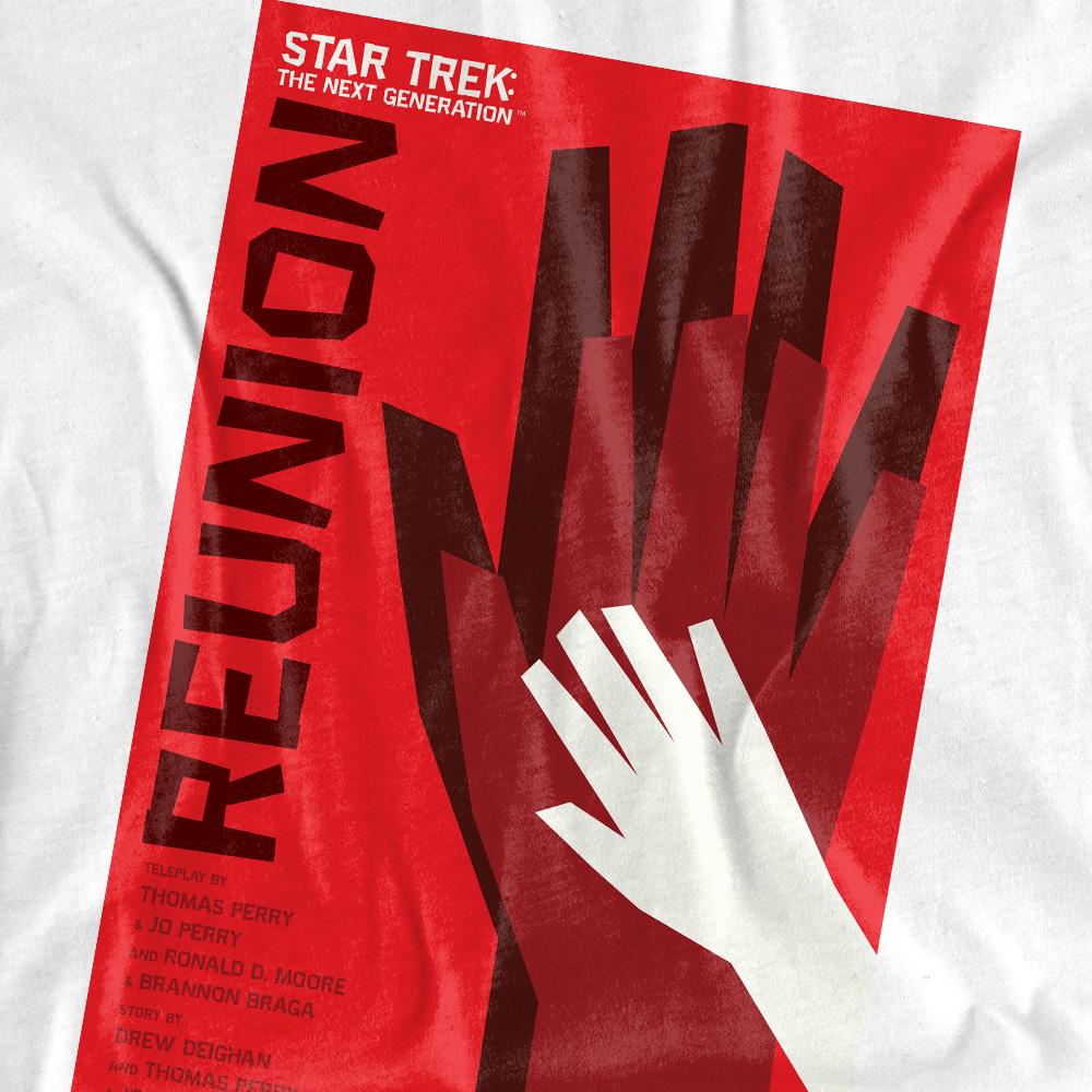 White - Pack Shot - Star Trek Unisex Adult The Next Generation Season 4 Episode 7 T-Shirt
