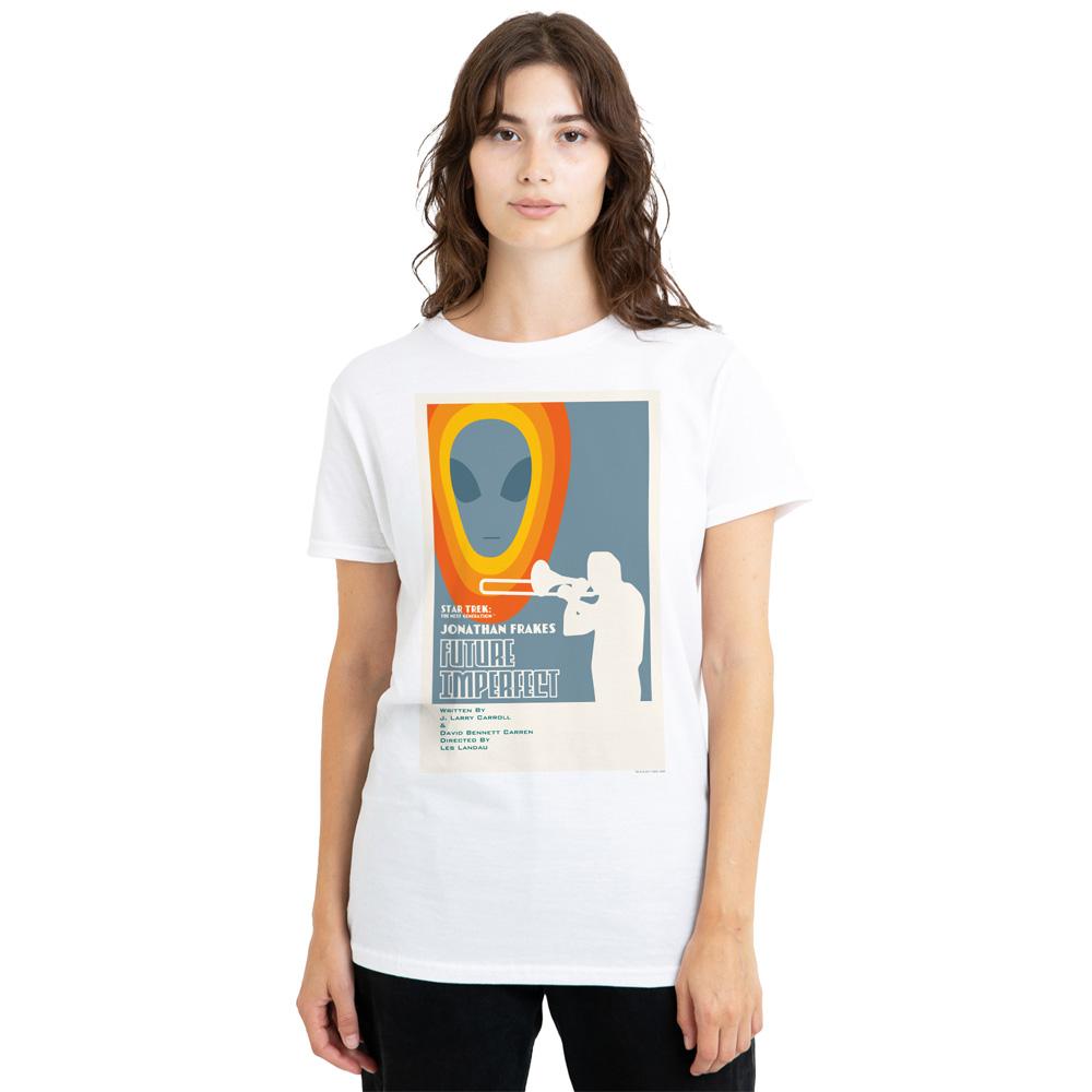White - Side - Star Trek Unisex Adult The Next Generation Season 4 Episode 8 T-Shirt