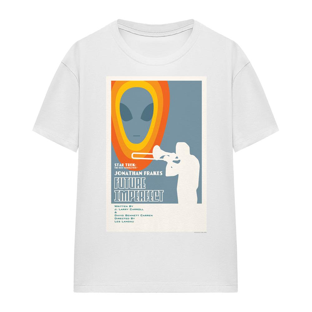 White - Front - Star Trek Unisex Adult The Next Generation Season 4 Episode 8 T-Shirt