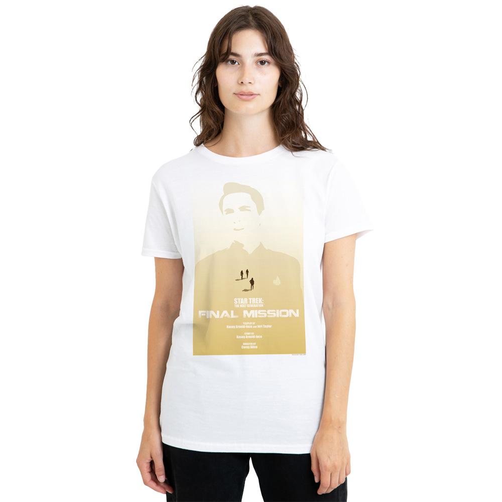 White - Side - Star Trek Unisex Adult The Next Generation Season 4 Episode 9 T-Shirt