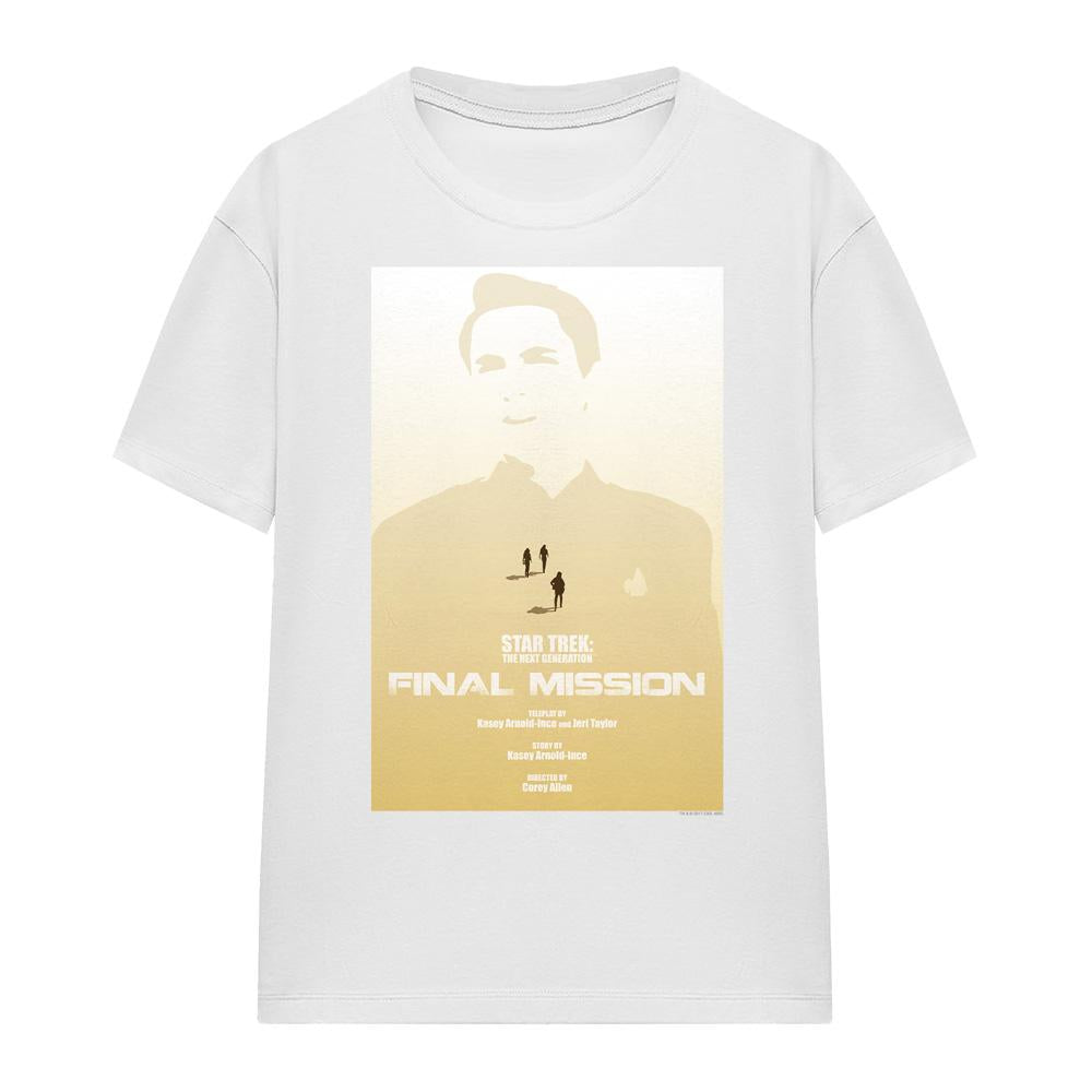 White - Front - Star Trek Unisex Adult The Next Generation Season 4 Episode 9 T-Shirt