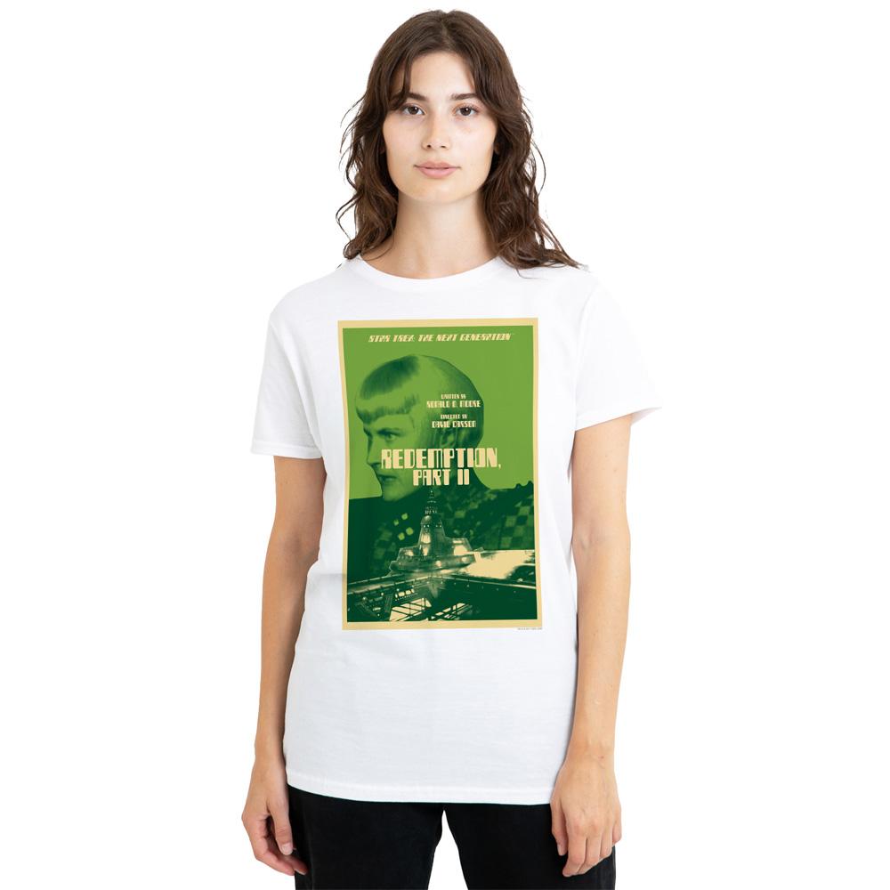 White - Side - Star Trek Unisex Adult The Next Generation Season 5 Episode 1 T-Shirt