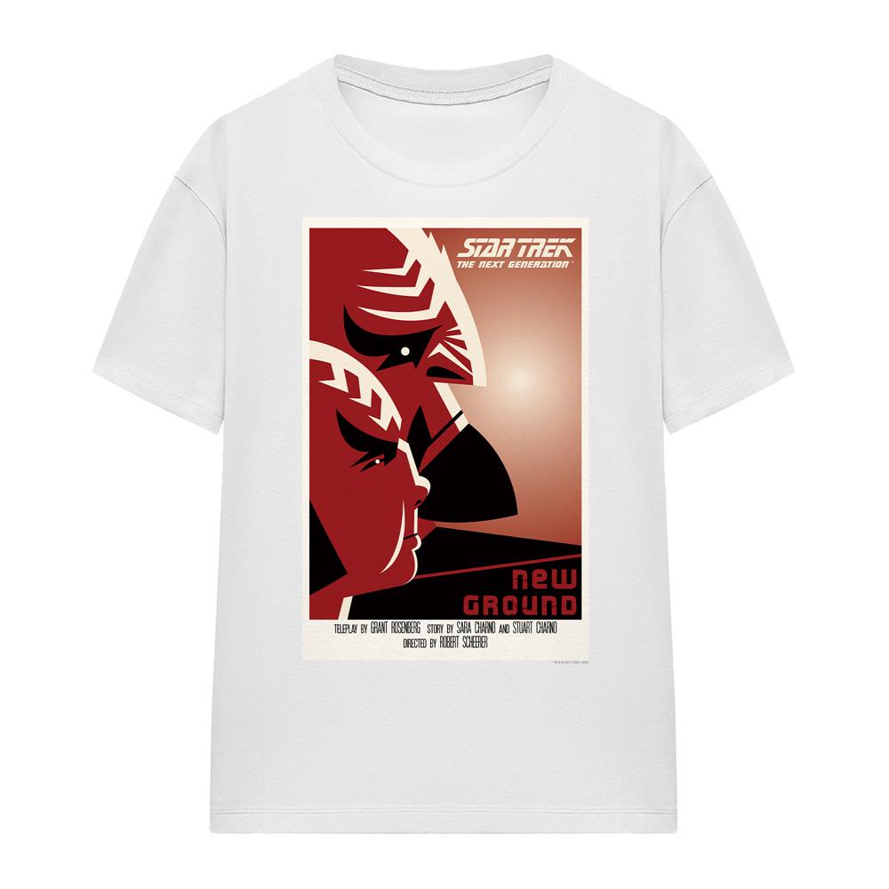 White - Front - Star Trek Unisex Adult The Next Generation Season 5 Episode 10 T-Shirt