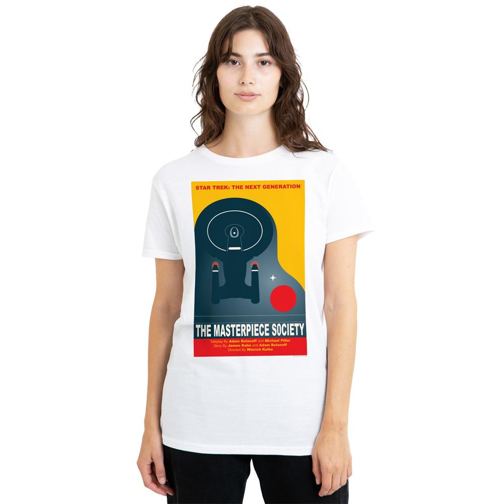 White - Side - Star Trek Unisex Adult The Next Generation Season 5 Episode 13 T-Shirt