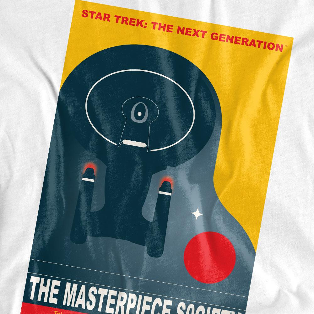 White - Pack Shot - Star Trek Unisex Adult The Next Generation Season 5 Episode 13 T-Shirt