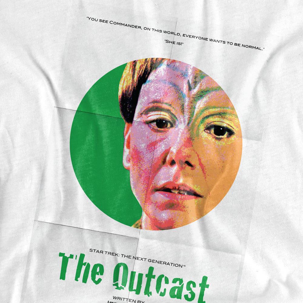 White - Pack Shot - Star Trek Unisex Adult The Next Generation Season 5 Episode 17 T-Shirt