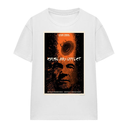 White - Front - Star Trek Unisex Adult The Next Generation Season 5 Episode 18 T-Shirt