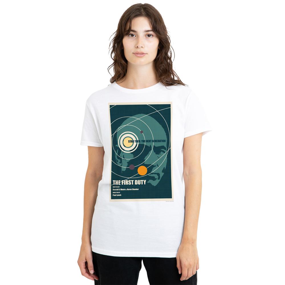 White - Side - Star Trek Unisex Adult The Next Generation Season 5 Episode 19 T-Shirt