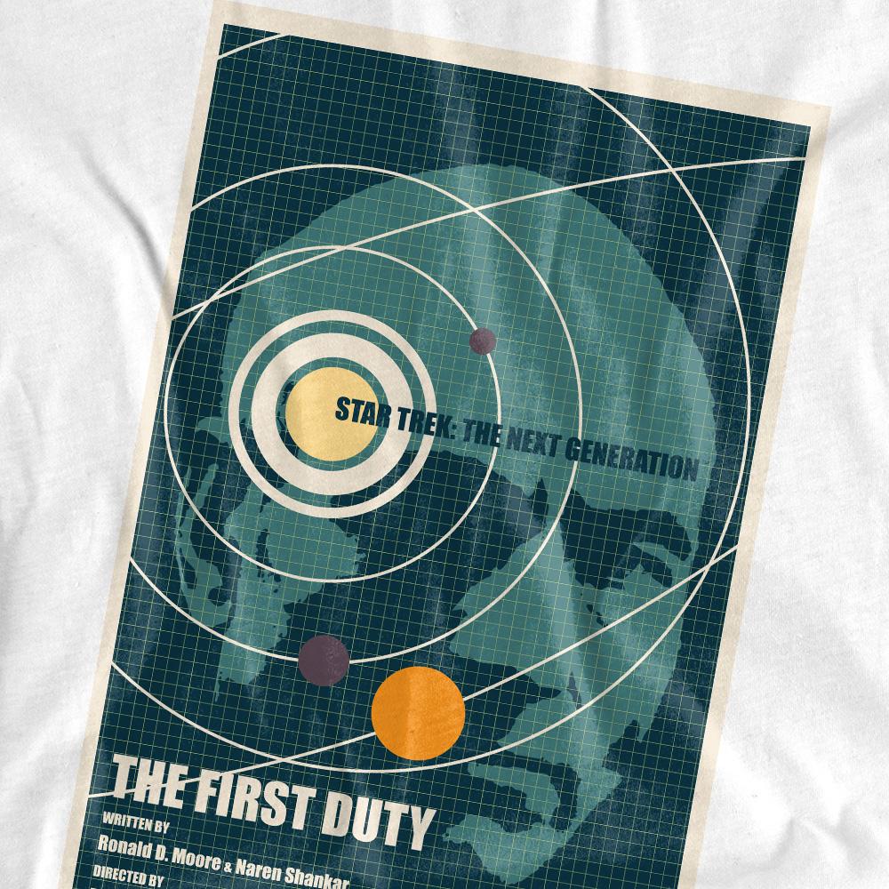 White - Pack Shot - Star Trek Unisex Adult The Next Generation Season 5 Episode 19 T-Shirt