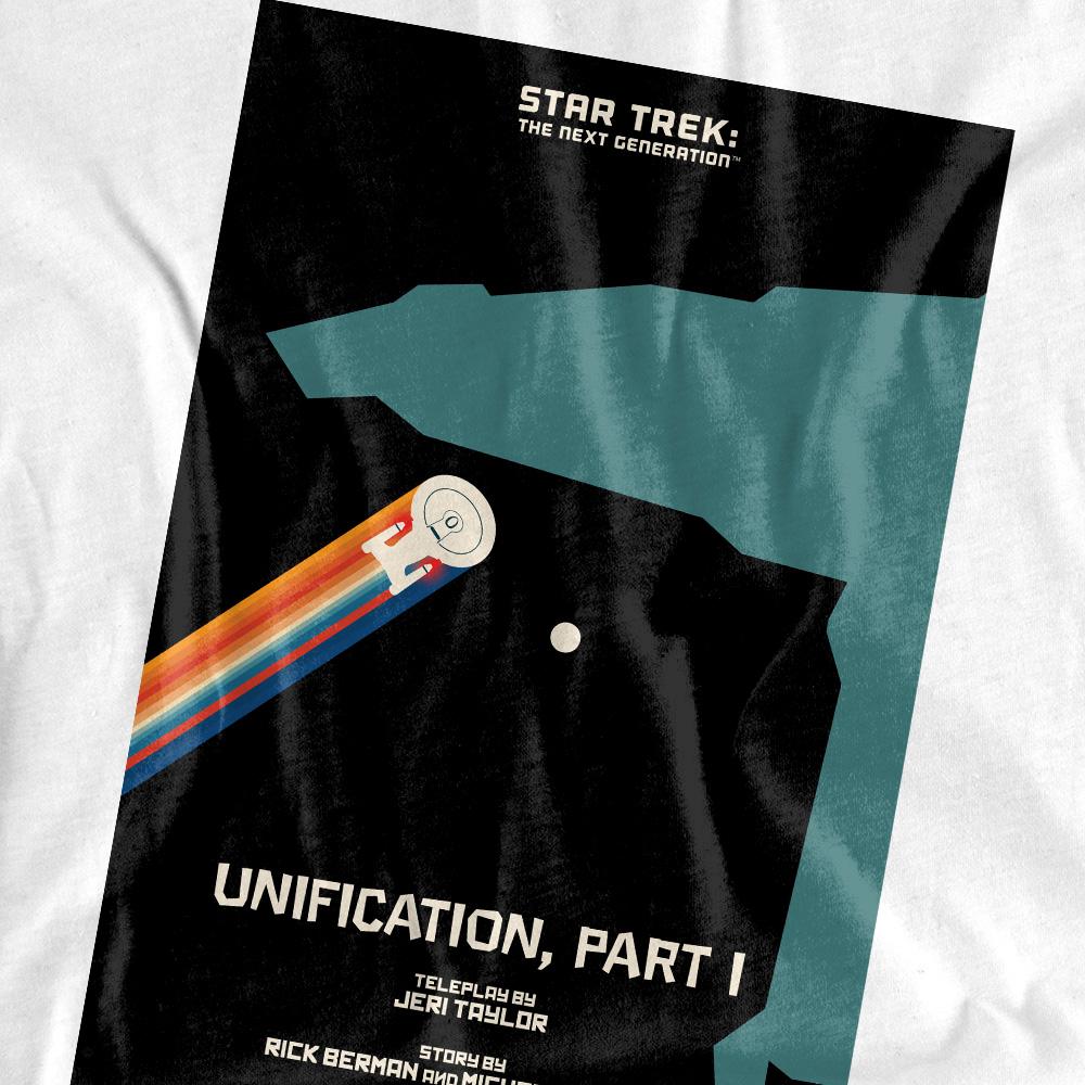 White - Pack Shot - Star Trek Unisex Adult The Next Generation Season 5 Episode 7 T-Shirt