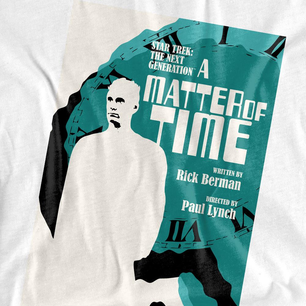 White - Pack Shot - Star Trek Unisex Adult The Next Generation Season 5 Episode 9 T-Shirt
