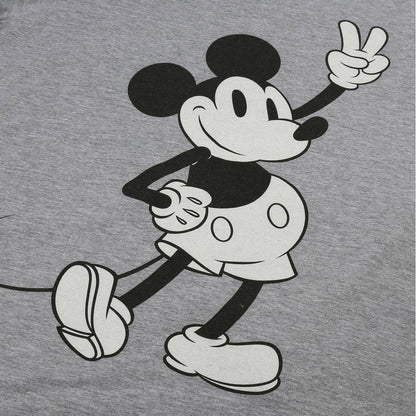 Heather Grey - Side - Disney Womens-Ladies Mickey Mouse Peace Heather T-Shirt