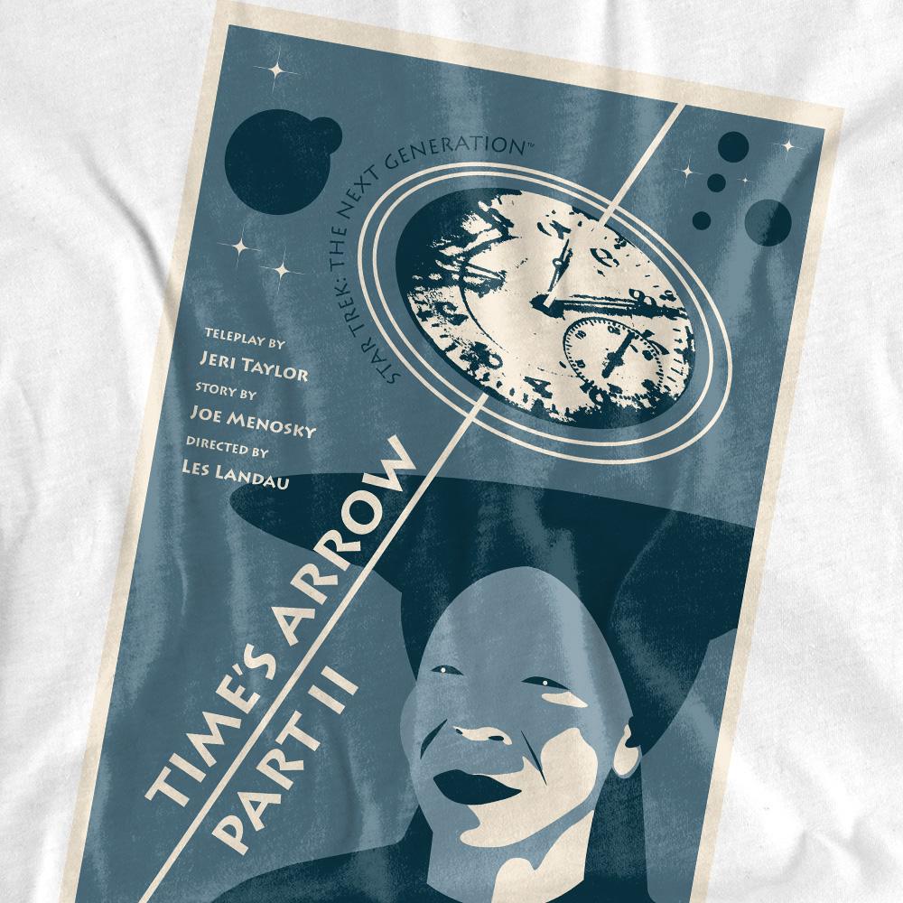 White - Pack Shot - Star Trek Unisex Adult The Next Generation Season 6 Episode 1 T-Shirt