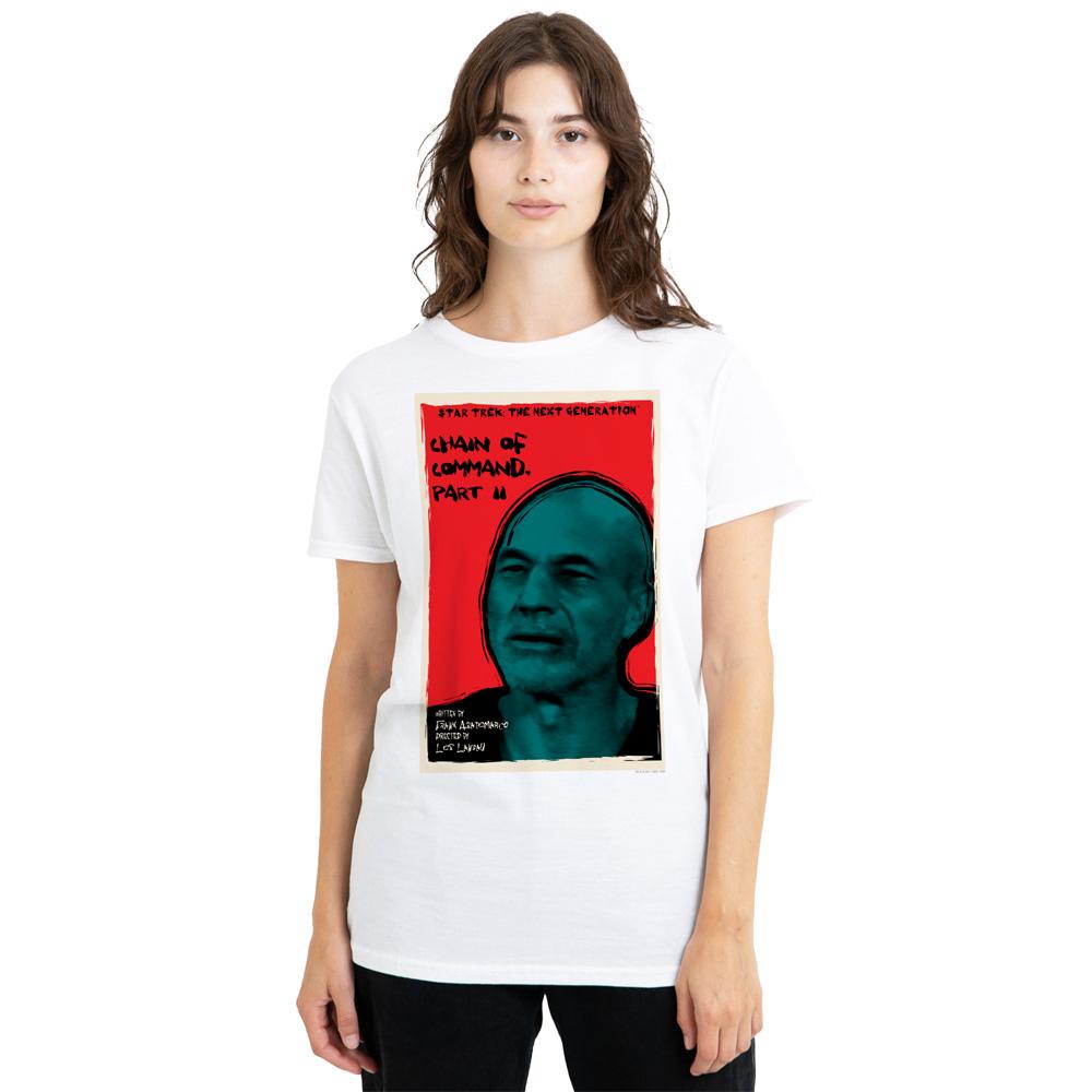 White - Side - Star Trek Unisex Adult The Next Generation Season 6 Episode 11 T-Shirt