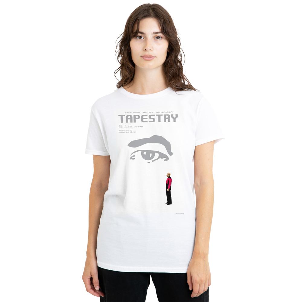 White - Side - Star Trek Unisex Adult The Next Generation Season 6 Episode 15 T-Shirt