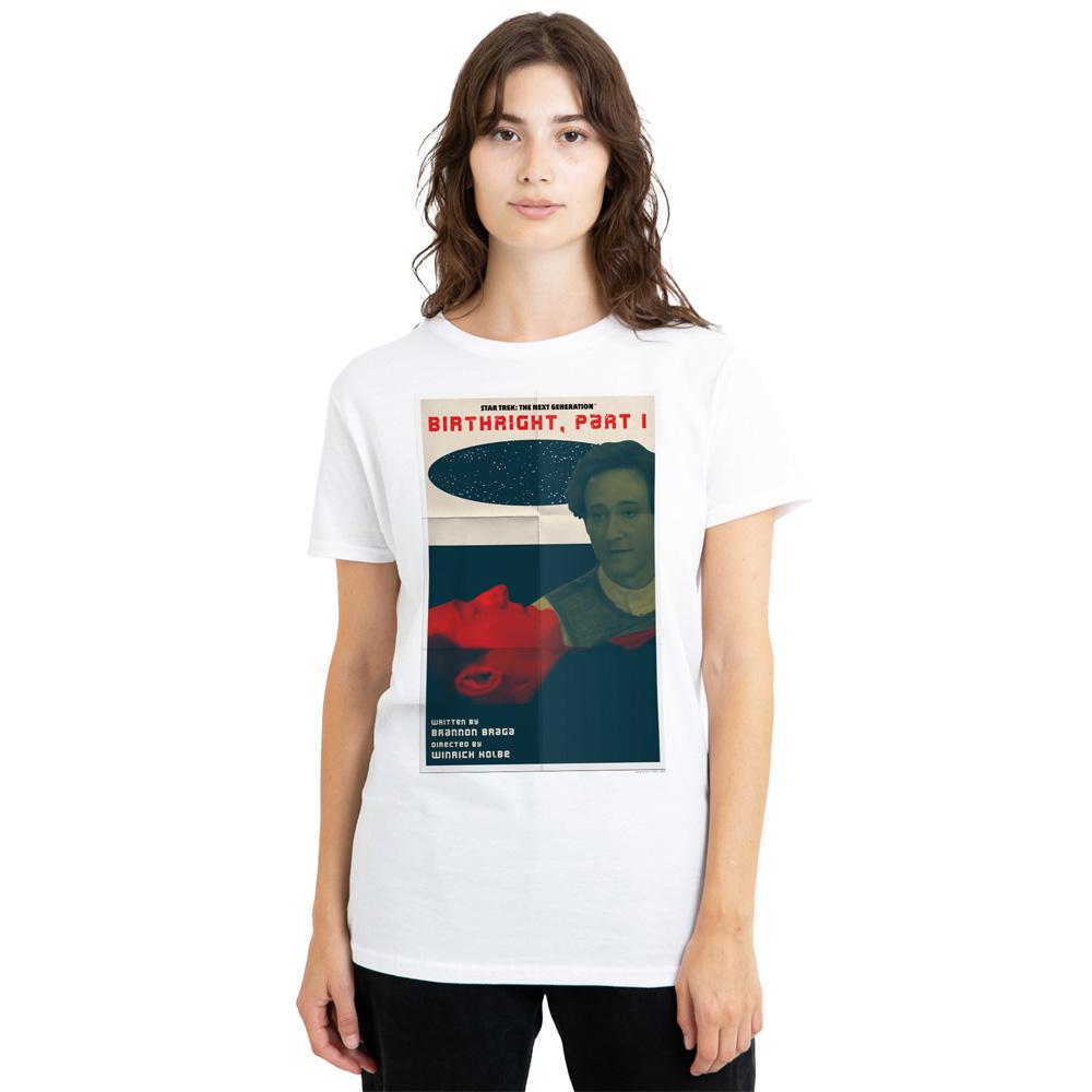 White - Side - Star Trek Unisex Adult The Next Generation Season 6 Episode 16 T-Shirt