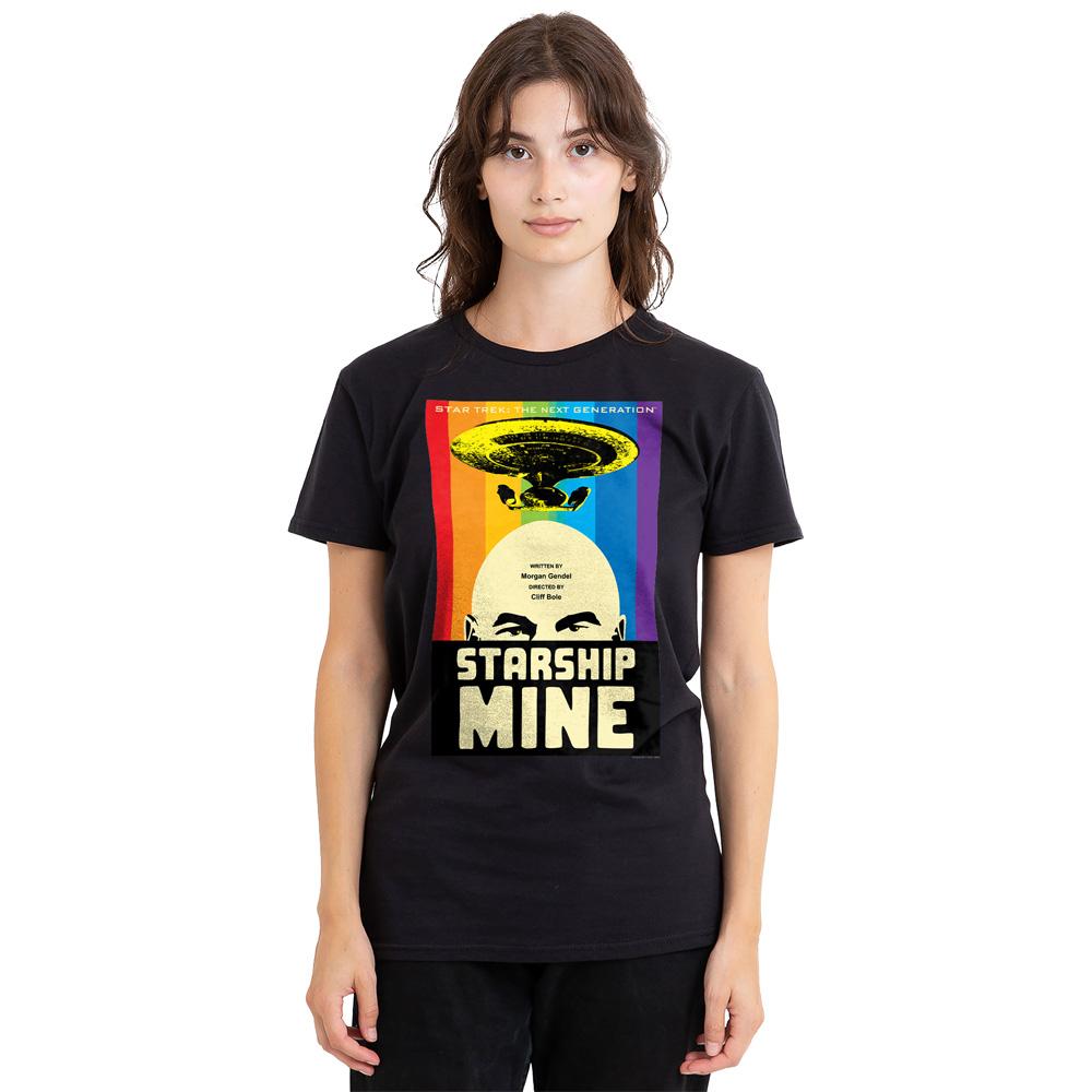 Black - Side - Star Trek Unisex Adult The Next Generation Season 6 Episode 18 T-Shirt