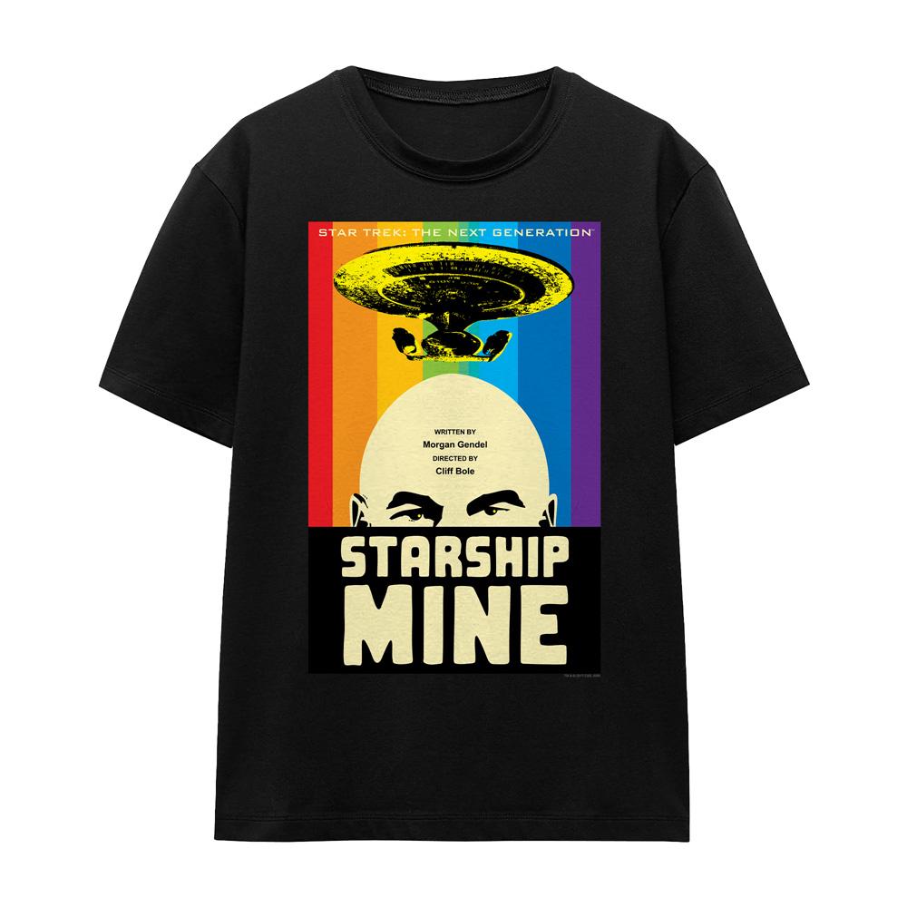 Black - Front - Star Trek Unisex Adult The Next Generation Season 6 Episode 18 T-Shirt