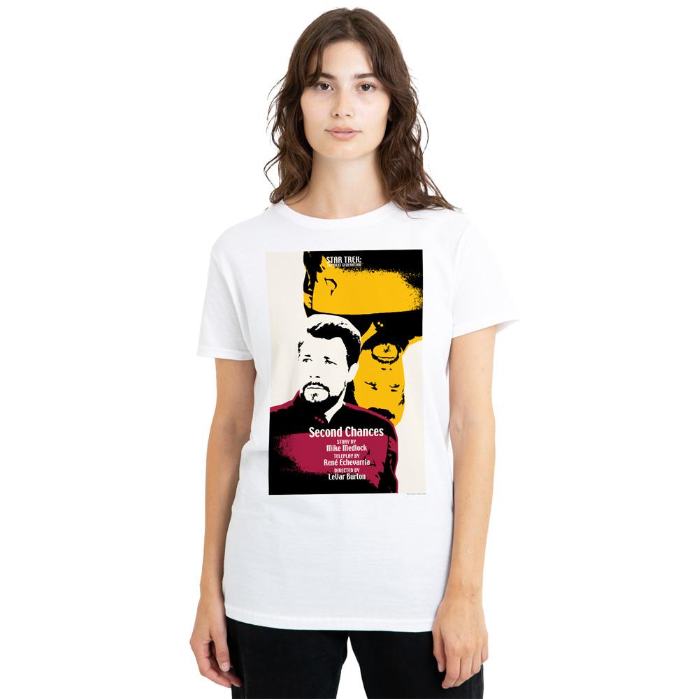 White - Side - Star Trek Unisex Adult The Next Generation Season 6 Episode 24 T-Shirt