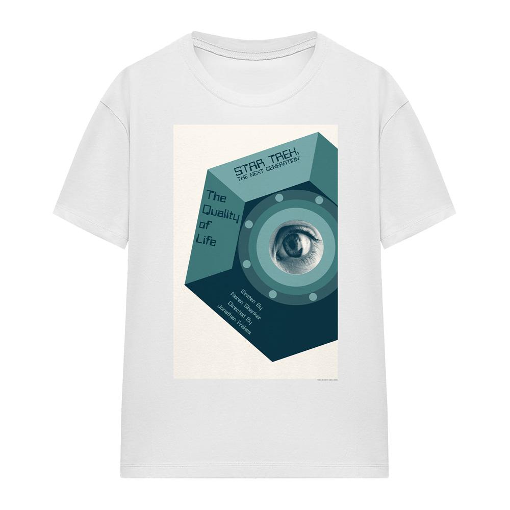White - Front - Star Trek Unisex Adult The Next Generation Season 6 Episode 9 T-Shirt