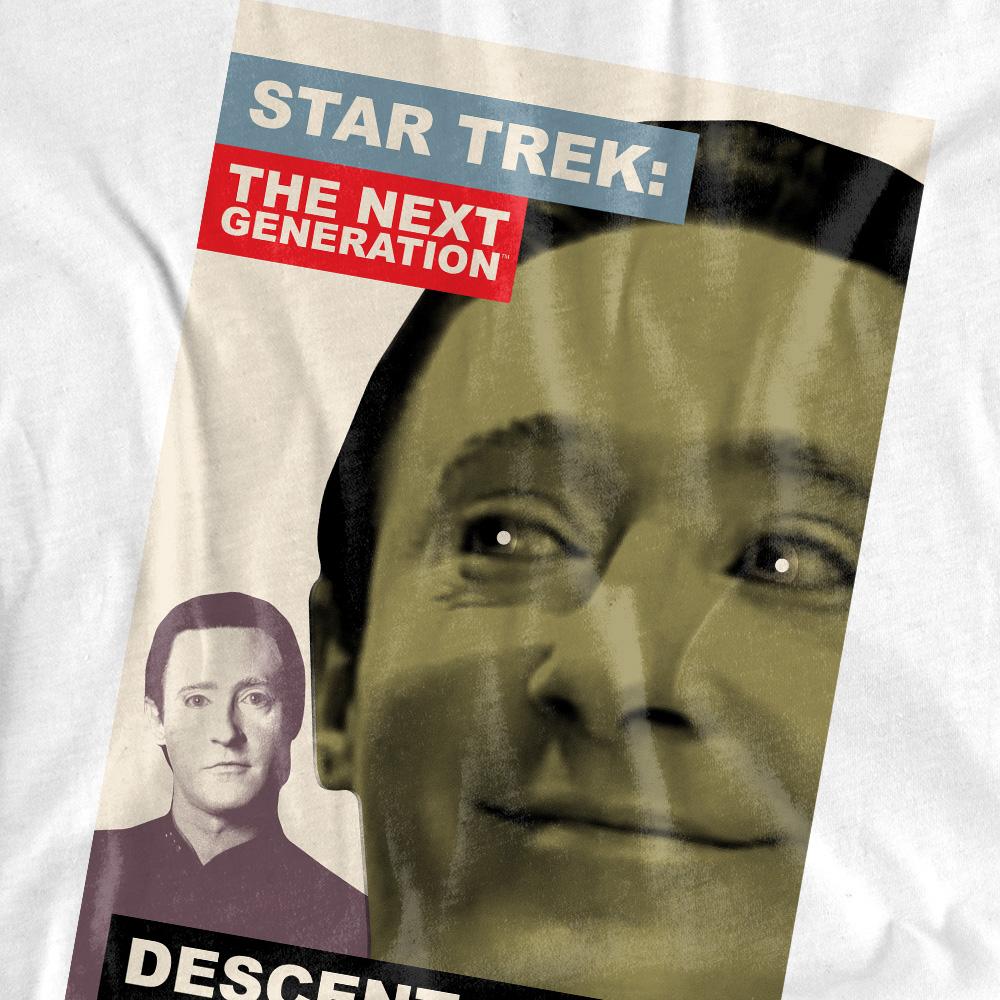 White - Pack Shot - Star Trek Unisex Adult The Next Generation Season 7 Episode 1 T-Shirt