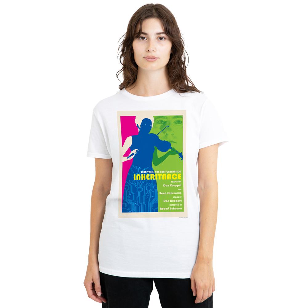 White - Side - Star Trek Unisex Adult The Next Generation Season 7 Episode 10 T-Shirt