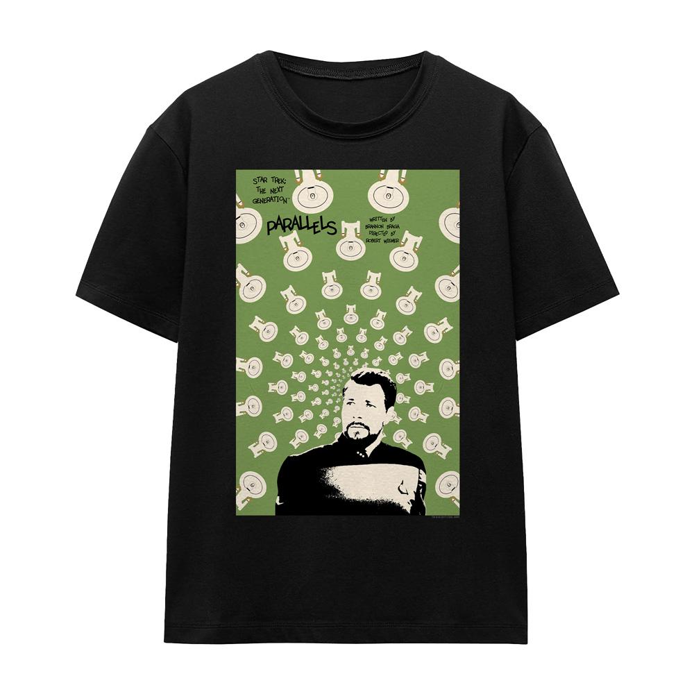 Black - Front - Star Trek Unisex Adult The Next Generation Season 7 Episode 11 T-Shirt