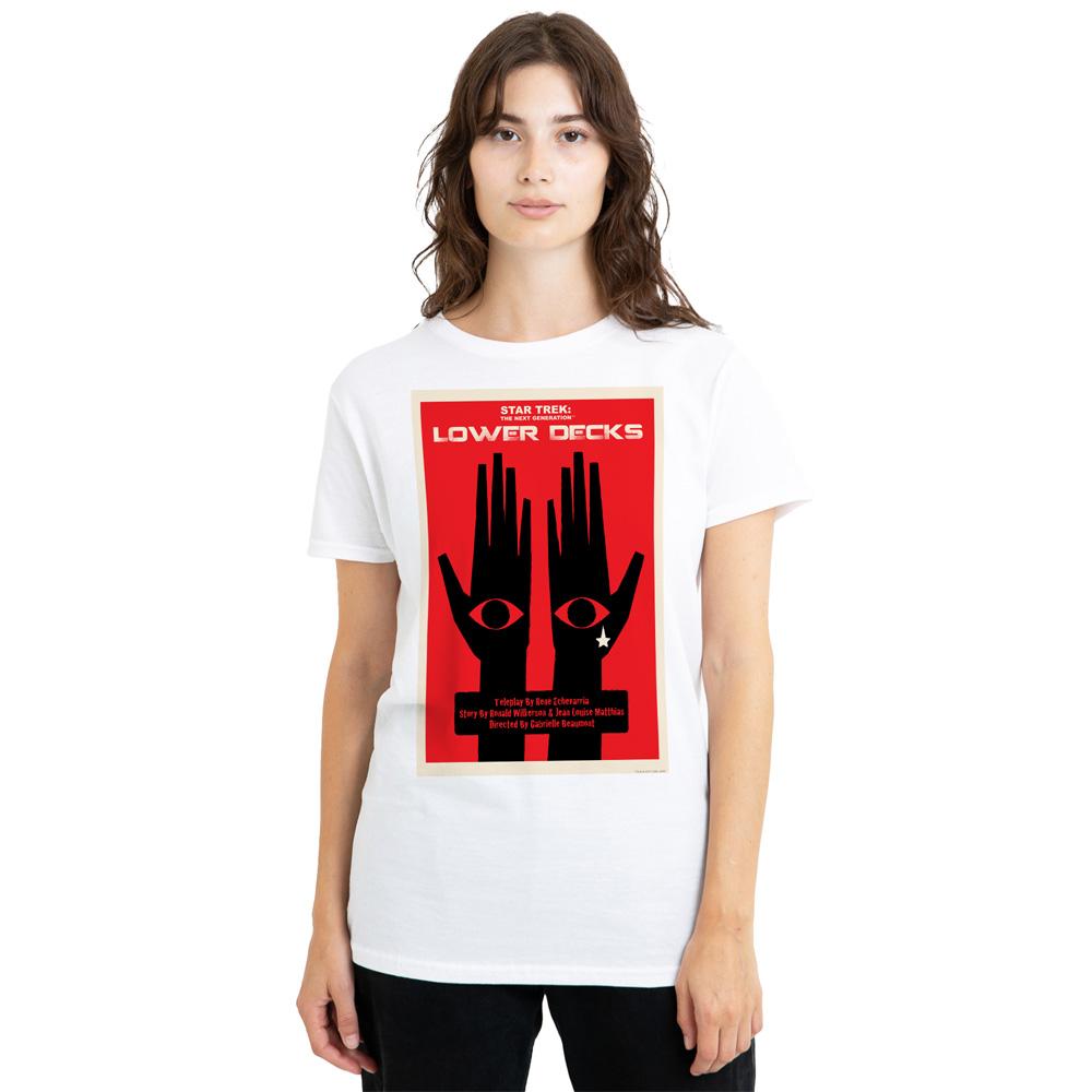 White - Side - Star Trek Unisex Adult The Next Generation Season 7 Episode 15 T-Shirt