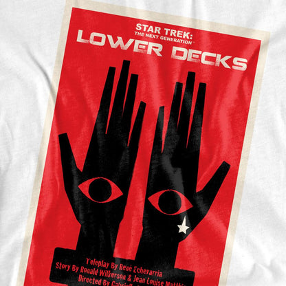 White - Pack Shot - Star Trek Unisex Adult The Next Generation Season 7 Episode 15 T-Shirt