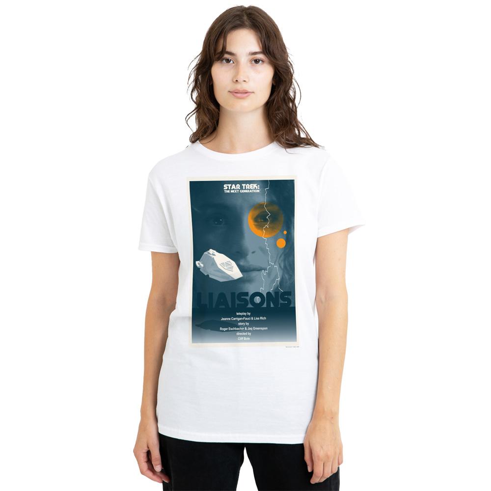White - Side - Star Trek Unisex Adult The Next Generation Season 7 Episode 2 T-Shirt