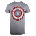Sports Grey - Front - Captain America Mens Shattered Logo Marl T-Shirt