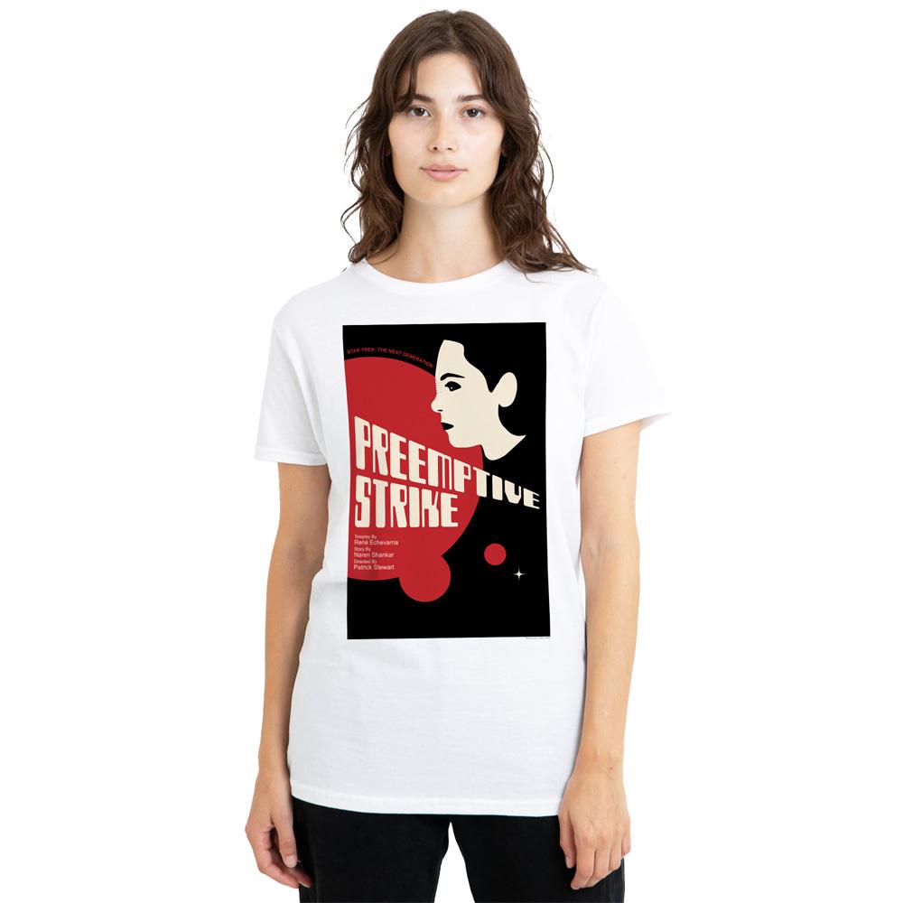 White - Side - Star Trek Unisex Adult The Next Generation Season 7 Episode 24 T-Shirt
