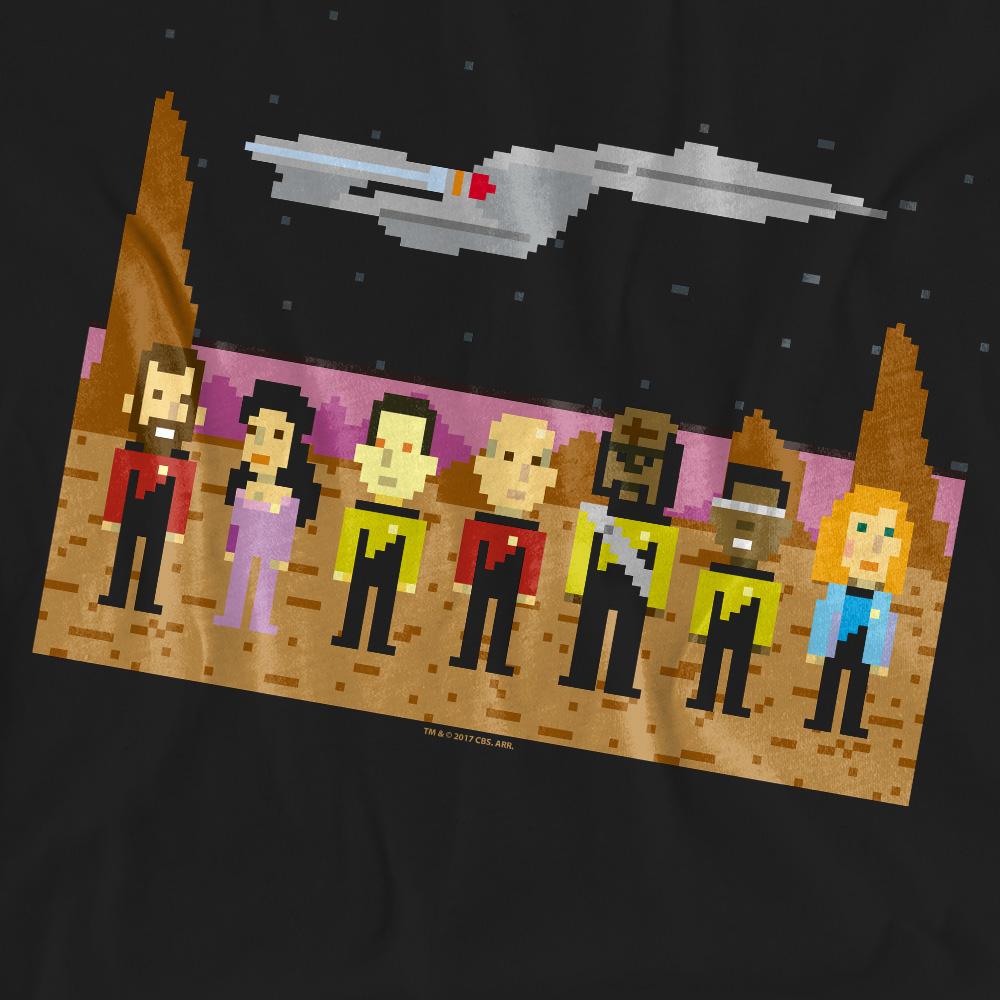 Black - Pack Shot - Star Trek Unisex Adult The Next Generation Trexel Crew T-Shirt