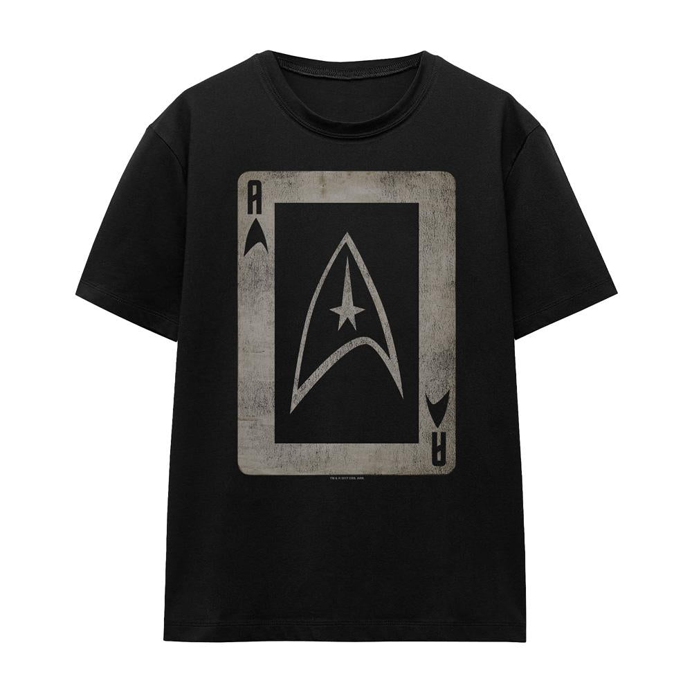 Black - Front - Star Trek Unisex Adult The Original Series Ace T-Shirt