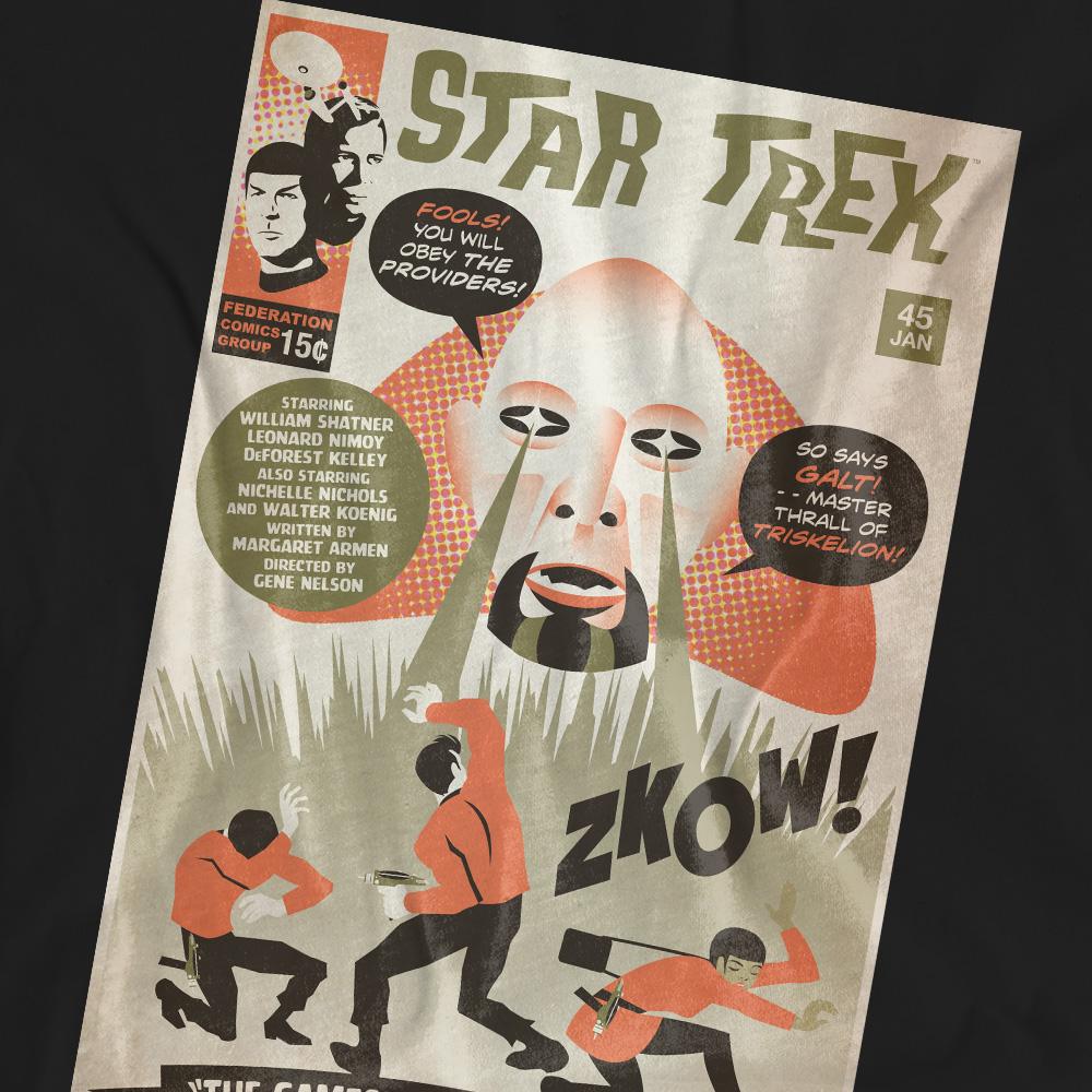 Black - Pack Shot - Star Trek Unisex Adult The Original Series Episode 45 T-Shirt