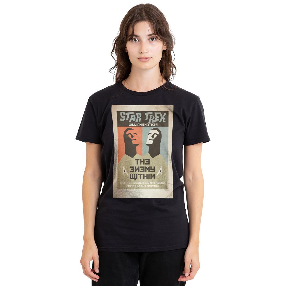 Black - Side - Star Trek Unisex Adult The Original Series Episode 5 T-Shirt