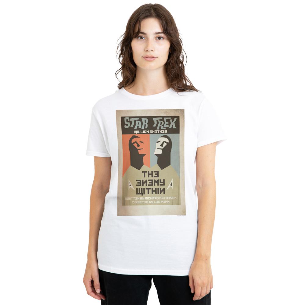 White - Side - Star Trek Unisex Adult The Original Series Episode 5 T-Shirt
