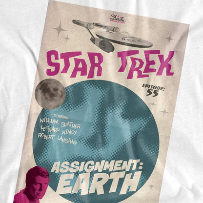 White - Pack Shot - Star Trek Unisex Adult The Original Series Episode 55 T-Shirt
