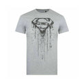Heather Grey - Front - Superman Mens Paint Heather T-Shirt